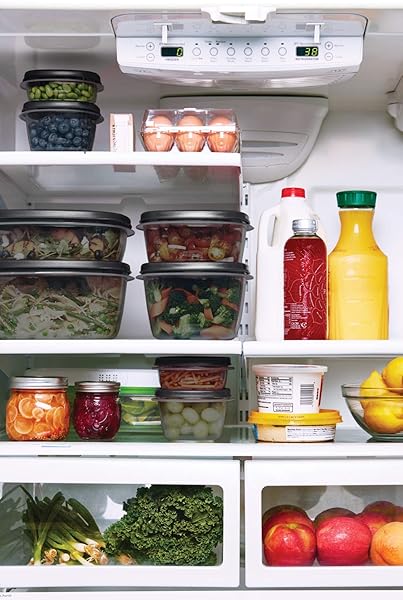 RUBBERMAID EASYFINDLIDS FOOD STORAGE CONTAINERS WITH SILVERSHIELD ANTIMICROBIAL PROTECTION, 42-PIECE SET, BPA-FREE, GREY
