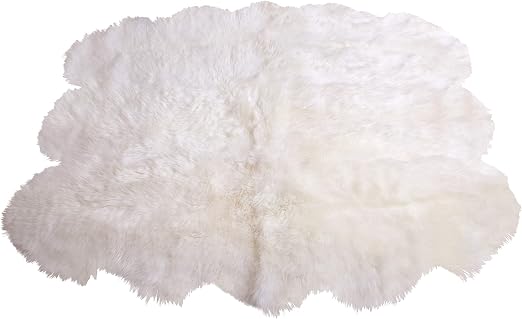 Naturasan Schafsfell Lammfell Teppich Decke Aus 6 Fellen Weiss