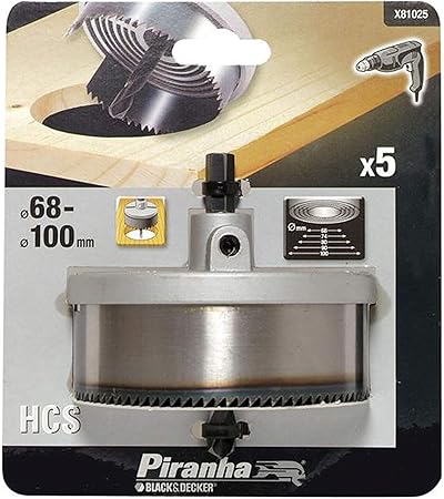 Black Decker Piranha X81025 Xj Ensemble Scie Cloche Hcs O 68 Mm 74 Mm 80 Mm 90 Mm 100 Mm Amazon Fr Bricolage