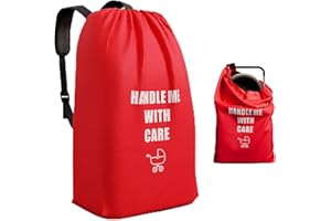 ZRVTM Stroller Bag for Airplane - Gate Check Bag for Single & Double Strollers Waterproof Large Stroller Travel Bag for Airplane Jogging Strollers Travel Bag(24" L x 18" W x 50" H, Red