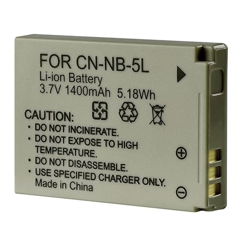 New Liion Battery NB5L NB5L for CANON 3.7V 1120mAh Amazon.co.uk