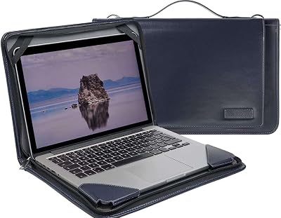 Broonel Blue Leather Laptop Messenger Case 14" ASUS Vivobook S S433FA-EK308T