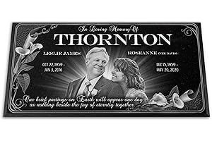 Headstone 24x12x1, Companion Flat Grave Marker, Personalized