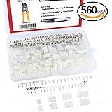 Hilitchi 560Pcs 2.54mm JST-XHP 2 / 3 / 4 / 5 Pin housing and Male / Female Pin Head Connector Adapter Plug Set