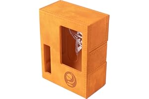 Gamegenic Arkham Horror Investigator Deck Tome - Premium Deck Box for Arkham Horror: The Card Game, Holds a Full Investigator Deck, Seeker - Orange Color, Made