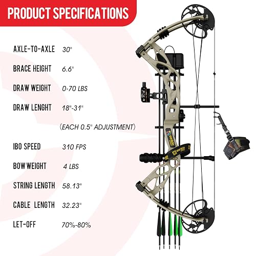 SANLIDA ARCHERY Dragon X9 Intermediate Hunting Compound Bow Pro Kit – AME ARCHERY