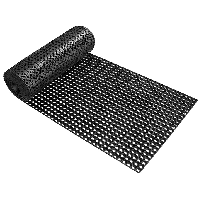 Ringgummimatte Octo Roll | Gummimatte für den Innen- und Außenbereich | Wabenstruktur | rutschfest | viele Größen | 100x200 c