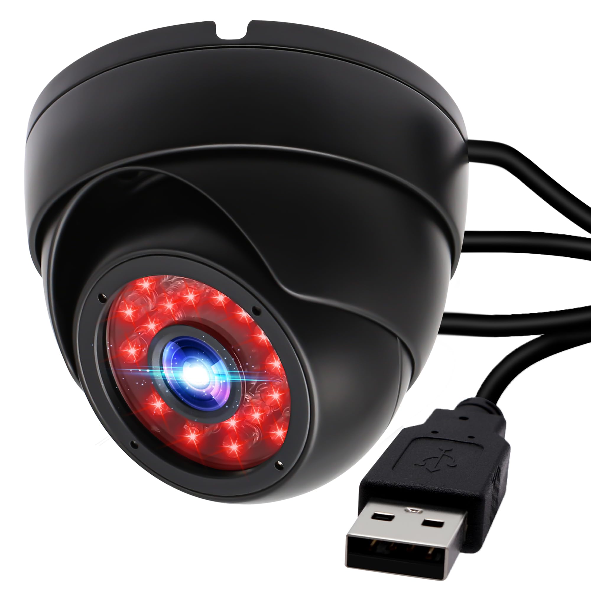 ELP 720P Waterproof USB Camera Outdoor Indoor USB Dome Camera Day Night Vision with IR LEDs Home Security Surveillance USB Camera with 3.6mm Lens