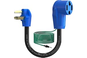 FROSTYRIDER 1.5 FT Dryer Plug Adapter 4 Prong to 3 Prong,4P Newer Dryer to 3P Older House,NEMA10-30P to 14-30R Dryer Adapter Cord,220V 30 Amp,With green ground wire,ETL Listed