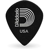 D'Addario Accessories 3DBK7-25 Black Ice Guitar Picks, Extra-Heavy, 25 Pack