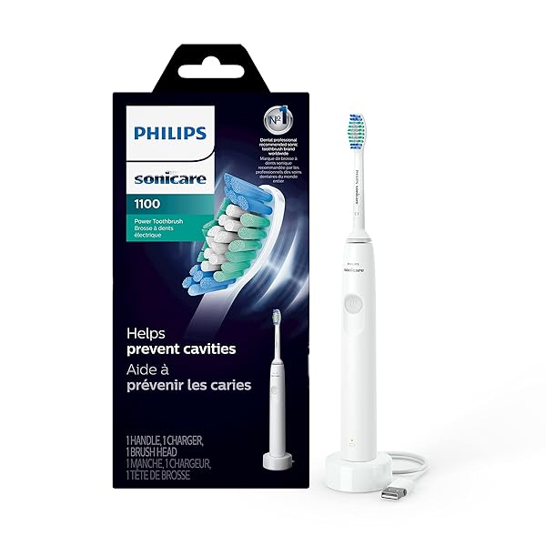 PHILIPS SONICARE 1100 POWER TOOTHBRUSH, RECHARGEABLE ELECTRIC TOOTHBRUSH,...