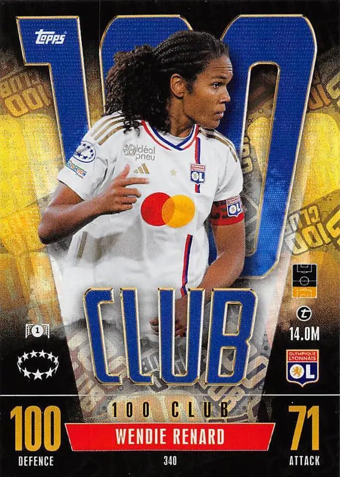 Match Attax Extra 2023 2024 Wendie Renard 100 Club Trading Card