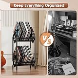 KEYSAFER Vinyl Record Storage Holder CD Rack 12 in Album Display Stand view 8