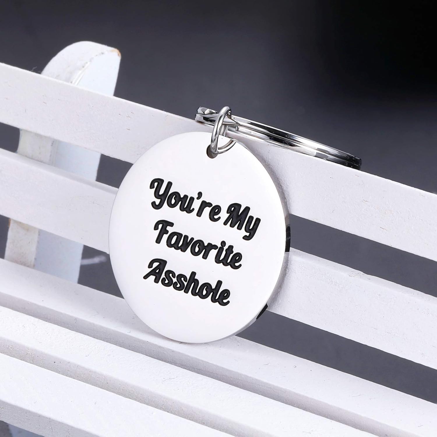 Funny Gifts Men Keychain Husband Boyfriend Present You’re My Favorite Asshole Keyring for Anniversary Valentines Wedding Birthday Christmas Thanksgivings BF Hubby Jewelry at  Men’s Clothing store