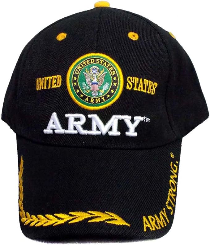 US Army Strong Licensed Baseball Caps Embroidered (7507A14) Black at