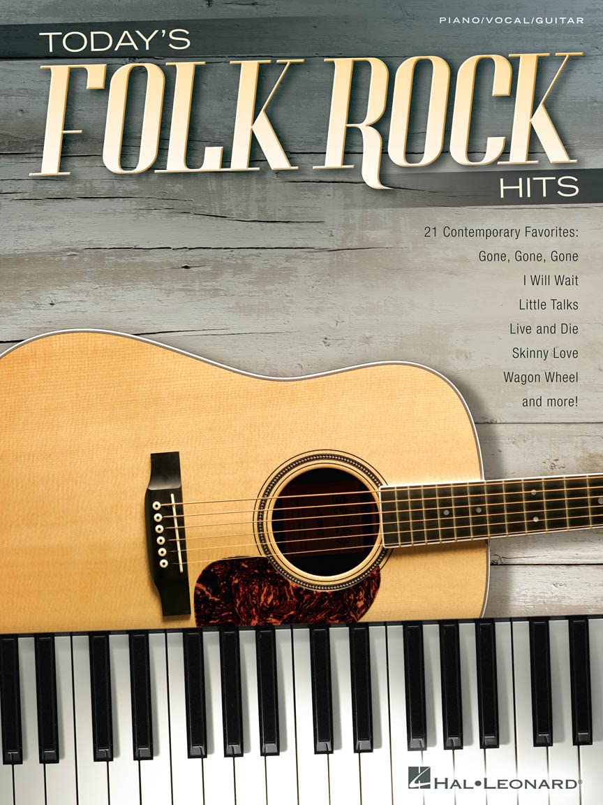 Today's Folk Rock Hits. Piano, Vocal And Guitar.: 21 Contemporary Favorites