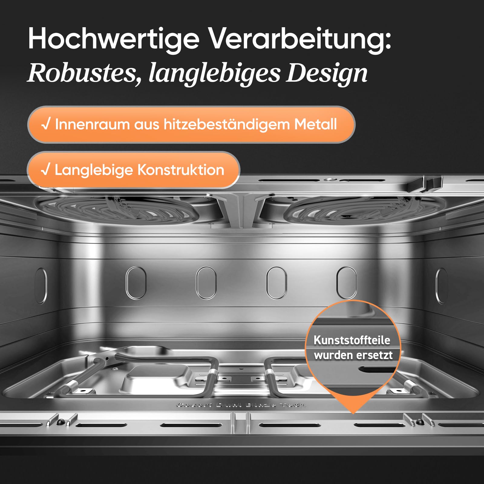 COSORI Heißluftfritteuse 2 Kammern, Dual Blaze TwinFry 10L Airfryer, mit 4 Heizrohren und flexiblen Kammern, gleichmäßige Hitzeverteilung, Temperatur bis 240 Grad C, Schwarz, TF102S 7