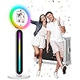 NESON Photo Booth Machine, Selfie Photobooth w/RGB Light & Remote Photo Booth Stand Machine Compatible w/I-Pad 10.2in, 10.9in, 12.9in Portable & Sturdy Design with Flight Case