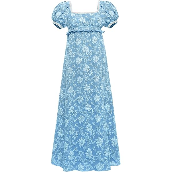 Amazon.com: Vibsion Regency Dresses for Women Ruffle Empire Waist Dress Victorian Exquisite Embroidery Elegant Gauze Party Gown S : Clothing, Shoes & Jewelry Amazon.com: Vibsion Regency Dresses for Women Ruffle Empire Waist Dress Victorian Exquisite Embroidery Elegant Gauze Party Gown S : Clothing, Shoes & Jewelry