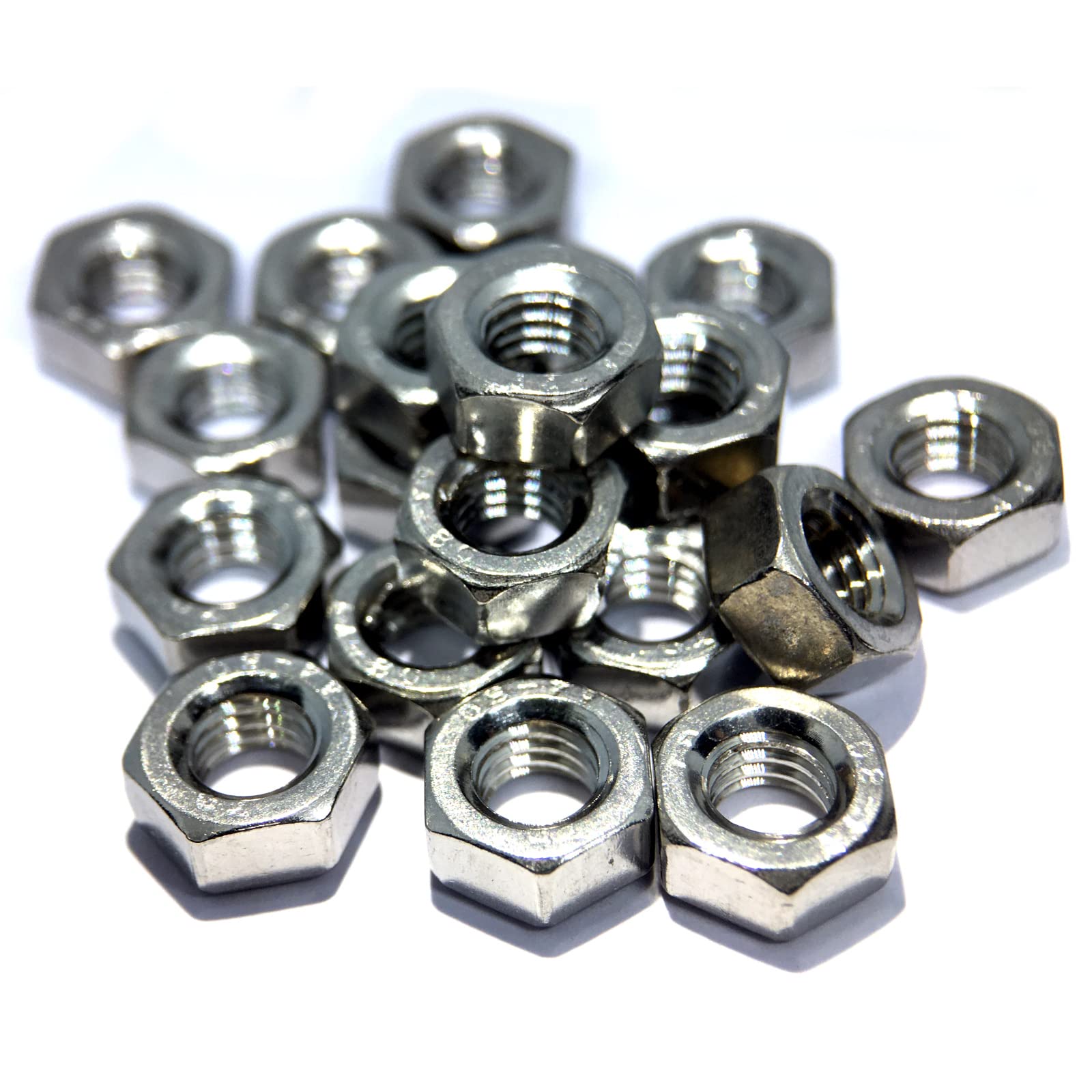 M6 Hex Nut DIN934, A4 (316) Stainless Steel (Pack of 20)