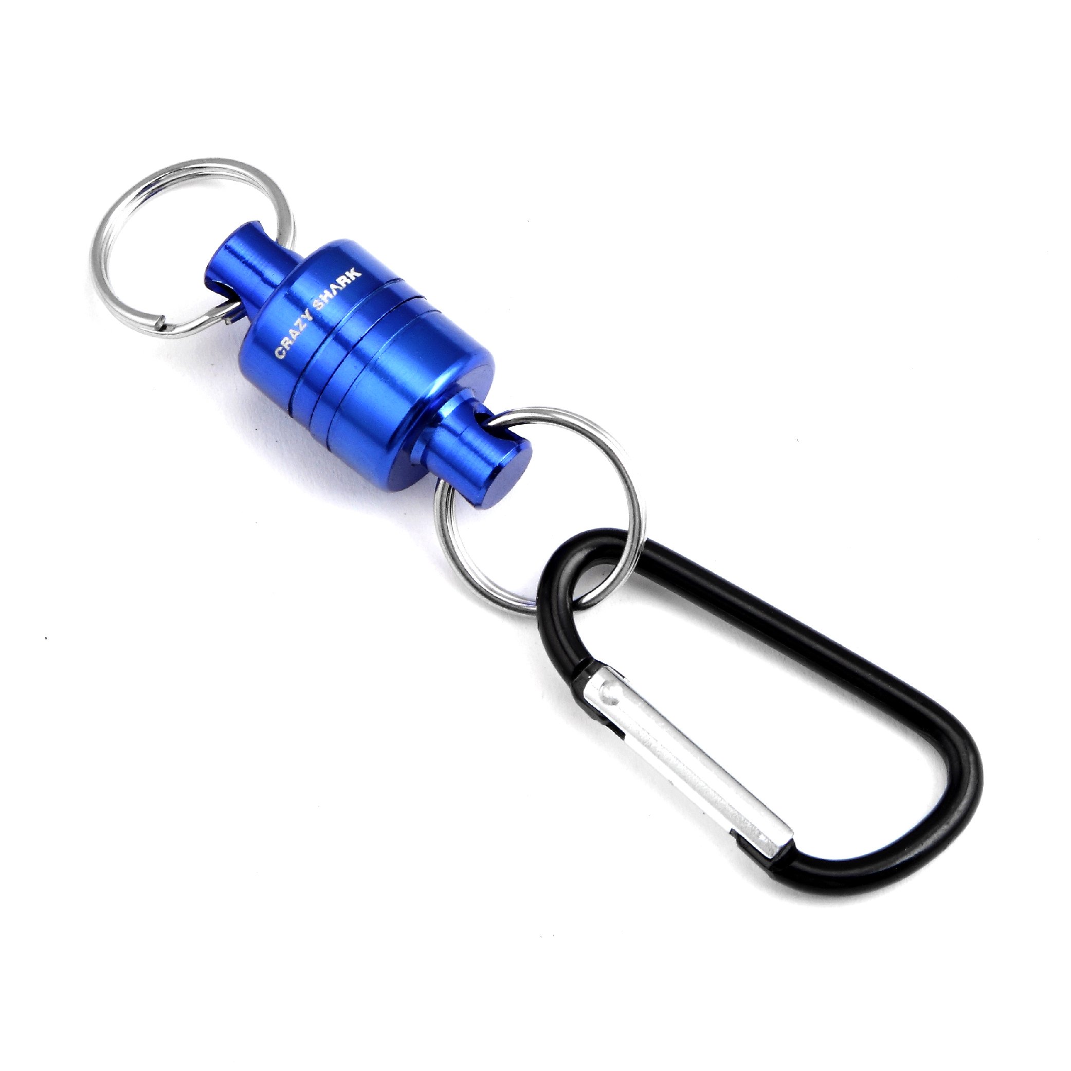 CrazyShark Magnetic Net Release Aluminum Shell for Fly Fishing Dark Blue