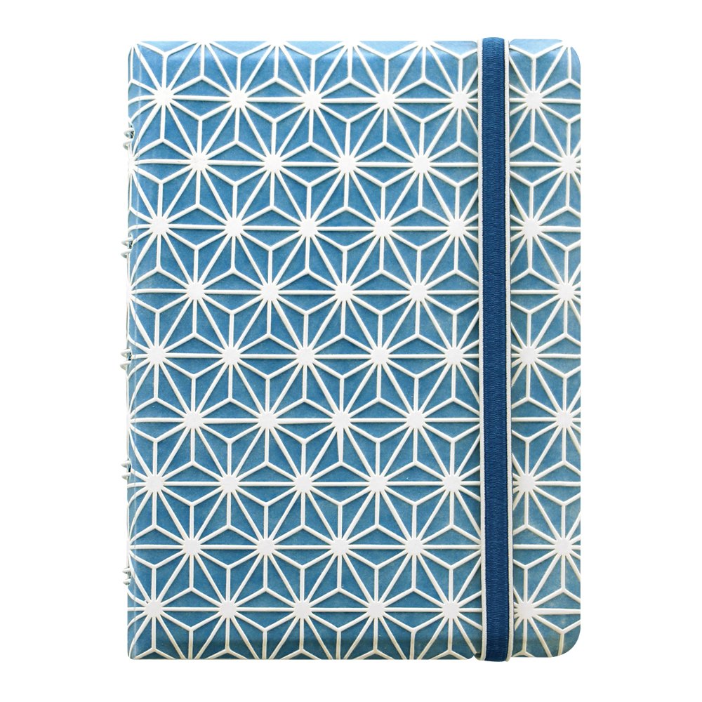 Filofax Refillable Impressions Notebook, Pocket, Blue and White - 112 Cream moveable pages - Index, pocket and page marker (B115043U) — image 1