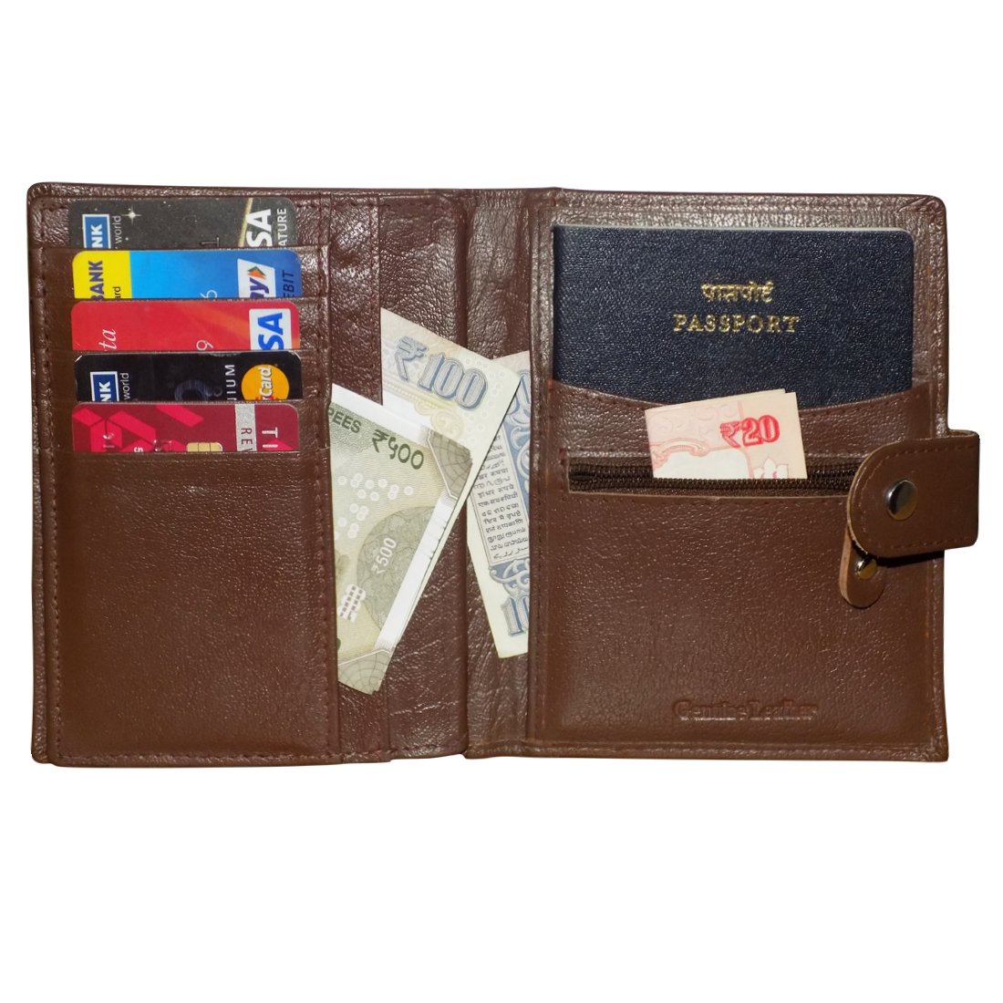 style98 unisex leather passport wallet||credit/debit card holder