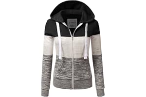 DOUBLJU Lightweight Thin Zip-Up Hoodie Jacket for Women with Plus Size