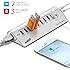Sentey LS-6141 Aluminium 10 Ports - 7 port Usb Hub 3.0 and 3-charging Ports, Portable Hub for Mac or PC Desktop, Macbook Pro, Mac Mini or Any Notebook, Mini Hub with Free Transport Pouch Included.