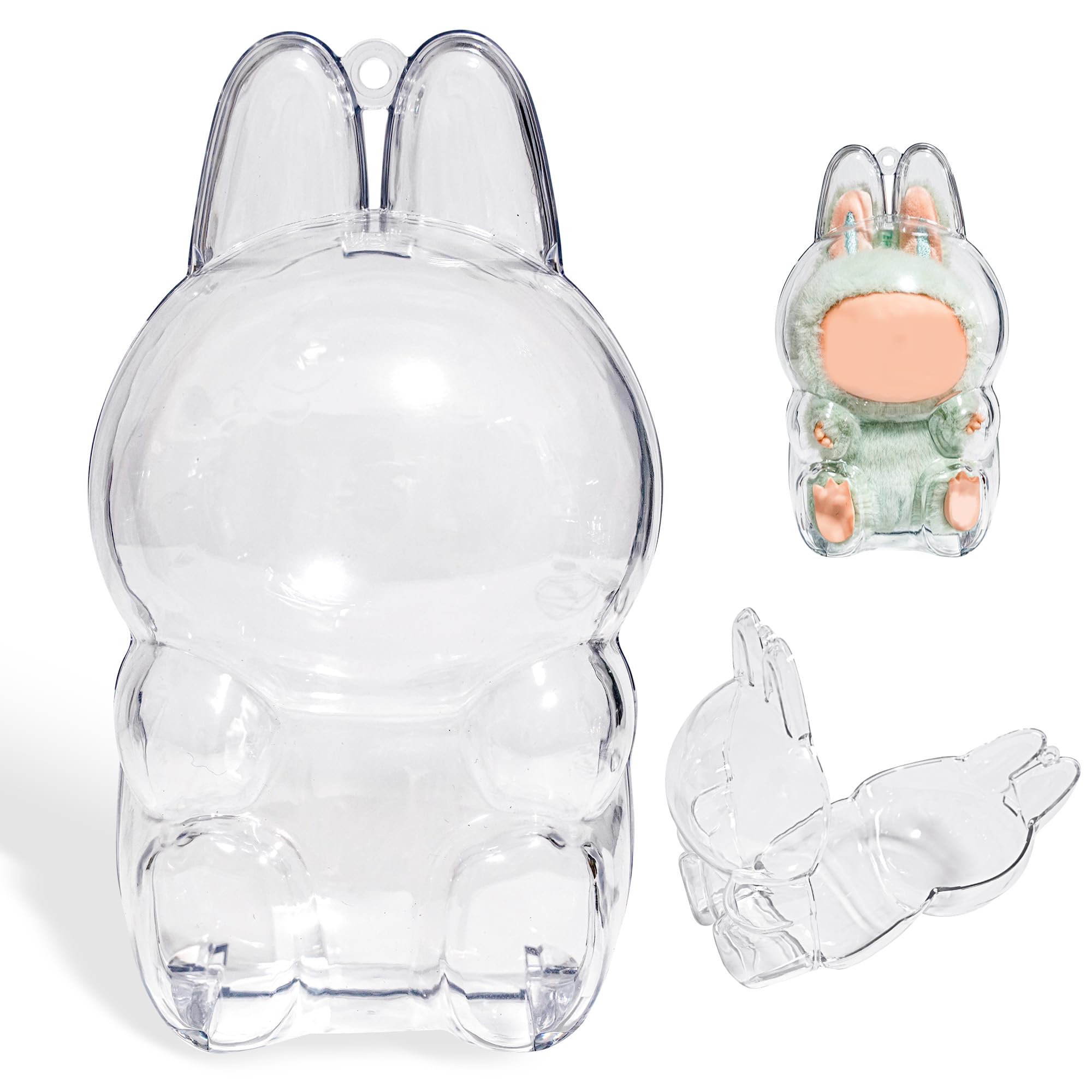 Photo 1 of 1 Pack Protective Case for 15cm Sitting Doll, Clear Display Case, Transparent Doll Storage Box for Fans and Collectors, Dustproof, Portable, Dust-Resistant Doll Case, (No Doll)