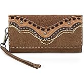 Montana West Wristlet Wallets for Women Western Trifold Wallet Purse with Card Holder MW1340-W002BR