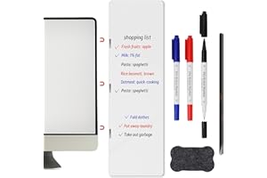 Umbrotiger Magnetic Note Board for Computer Monitors - Double Sided Dry Erase Surface with 3 Pens & Eraser Set, Reusable Memo
