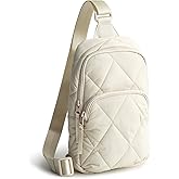Vera Bradley Women's Featherweight Lorman Sling Backpack, Pumice Stone, One Size