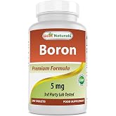 Best Naturals Boron Supplements 5 mg 240 Tablets (240 Count (Pack of 1))