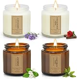 YMing Candles Gifts Set for Women 4 Pack 3.5 oz Soy Glass Jar Aromatherapy view 2