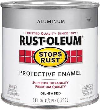 Rustoleum Stops Rust 7715 730 1 2 Pint Aluminum Protective Enamel Oil Base Paint Spray Paints Amazon Com