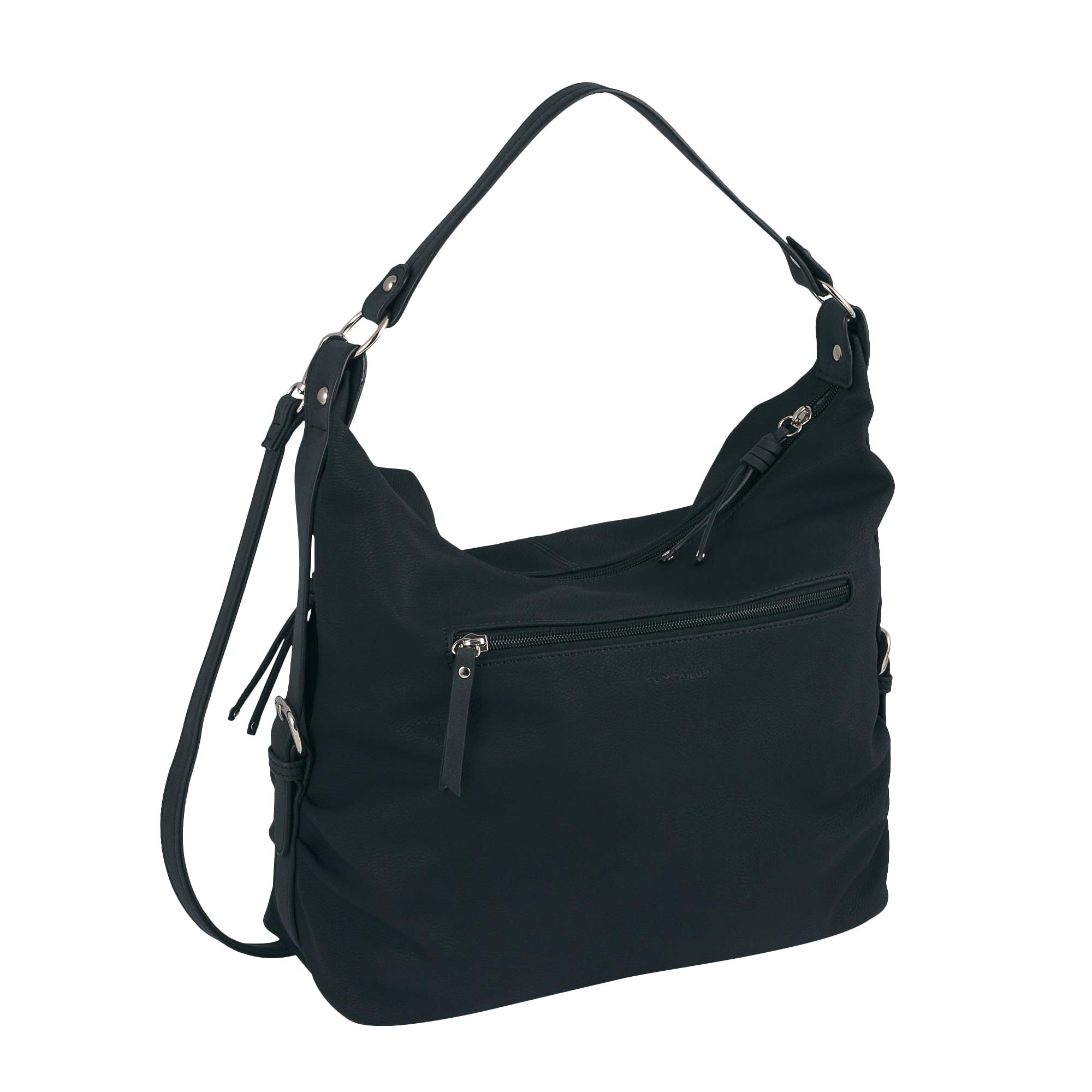 TOM TAILOR Caia Damen Hobo Bag Schultertasche Mittelgroß Schwarz