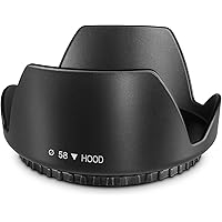 58MM Tulip Flower Lens Hood for Canon EOS 77D 80D 90D Rebel T8i T7 T7i T6i T6s T6 SL2 SL3 DSLR Cameras with Canon EF-S 18-55m