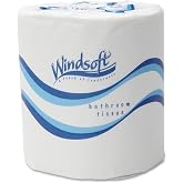 Windsoft 2405 Embossed Bath Tissue, 2-Ply, 500 Sheets/Roll, 48 Rolls/Carton