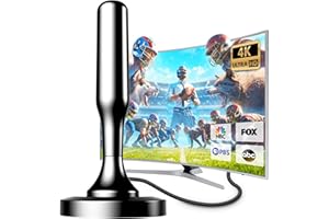 TV Antenna, 2025 TV Antenna for Smart with Magnetic Base, Digital TV Antennas for 4K 1080P TV,Digital Antenna with 360° Recep