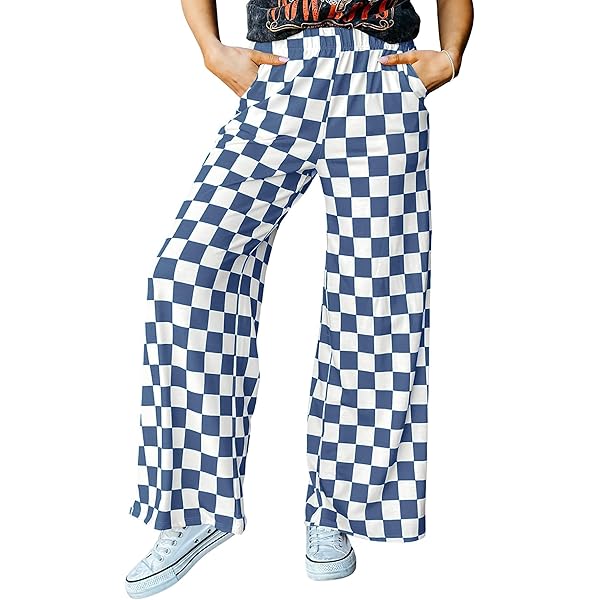 FEORJGP Womens Casual Straight Wide Leg Flare Pants High Waist