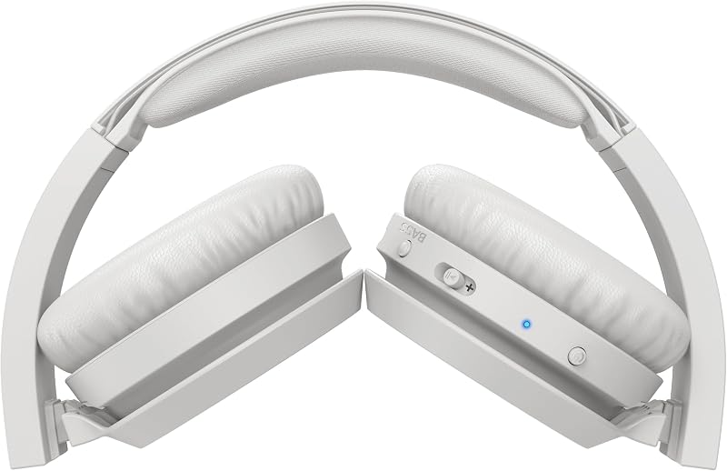 H4205WT/00 - Auriculares inalámbricos Bluetooth, On Ear Bass Boost, 29 Horas de autonomía, función de Carga rápida, Aislamiento acústico, diseño Plegable, 2020, Blanco (White)
