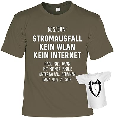 Lustige Sprüche Fun Tshirts Gestern Stromausfall Hab Mich