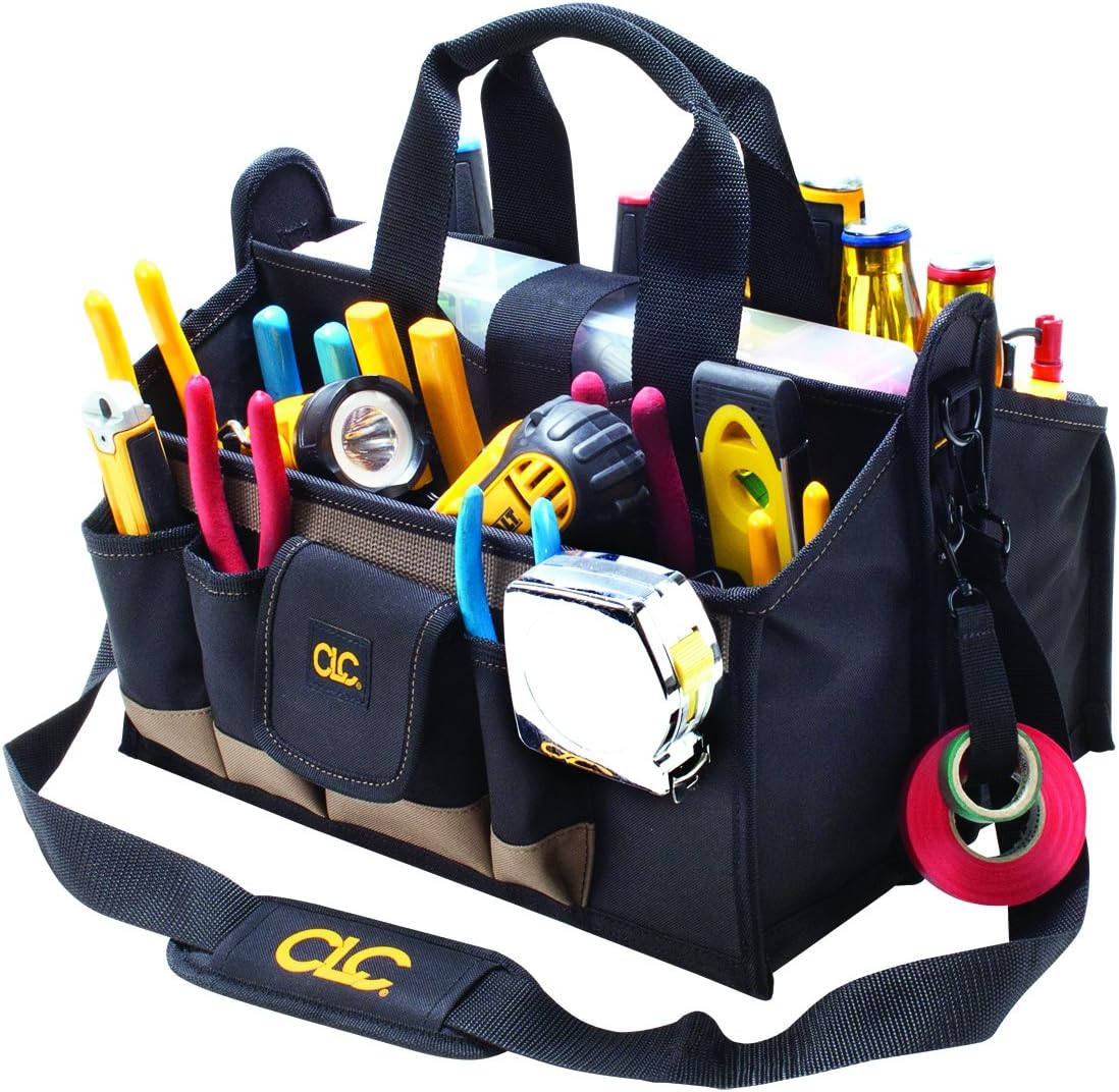 CLC Custom LeatherCraft 1529 16 In. Center Tray Tool Bag, 16 Pocket - Tool Box - 