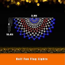 Leisure world 3 Pack 150 LED American Flag Banner