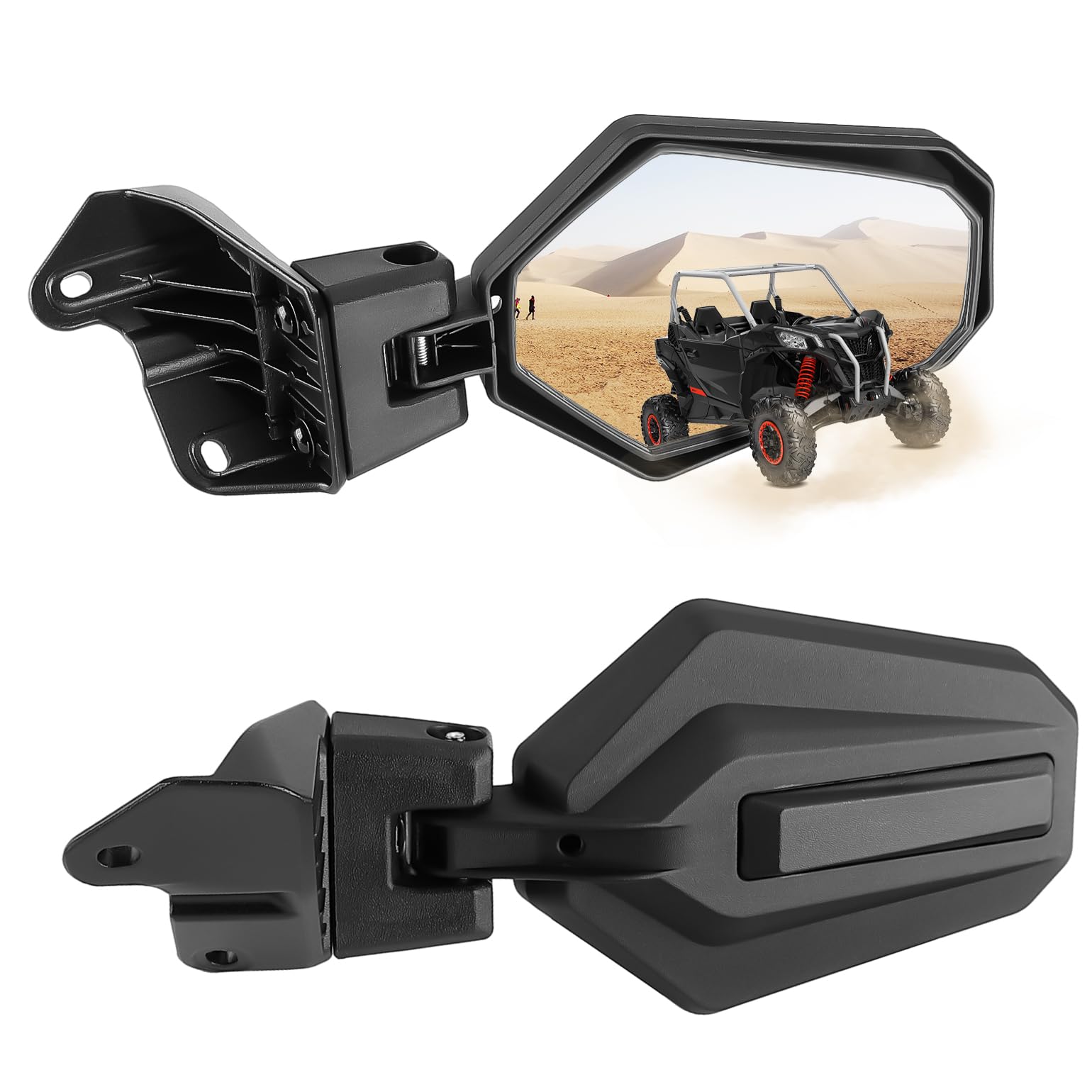 Photo 1 of KEMIMOTO Side Mirror Compatible with Can Am Maverick Sport Trail Commander 2018-2025, Adjustable Folding Break Away Rear View Mirror OEM Replacement 715003639