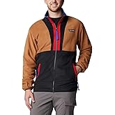 Columbia Men's Backbowl II Full Zip Fleece, Camel Brown/Black, Medium
