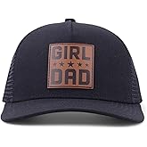 Girl Dad Hat | Stylish Baseball Cap with Embroidered Leather Patch for Proud Fathers | Girl Dad Gifts, Adjustable Dad Cap