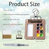 SKJAXF Watercolor Travel Case - 8 Compartment Wooden Palette Set view 2