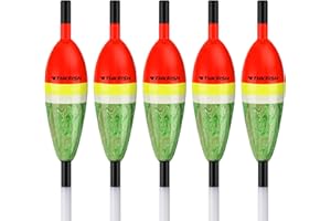 THKFISH Fishing Floats Balsa Wood Slip Bobbers, Fishing Bobbers Stick Slip Bobber for Fishing Crappie Bluegill Trout Bass Panfish Catfish Walleye 5PCS